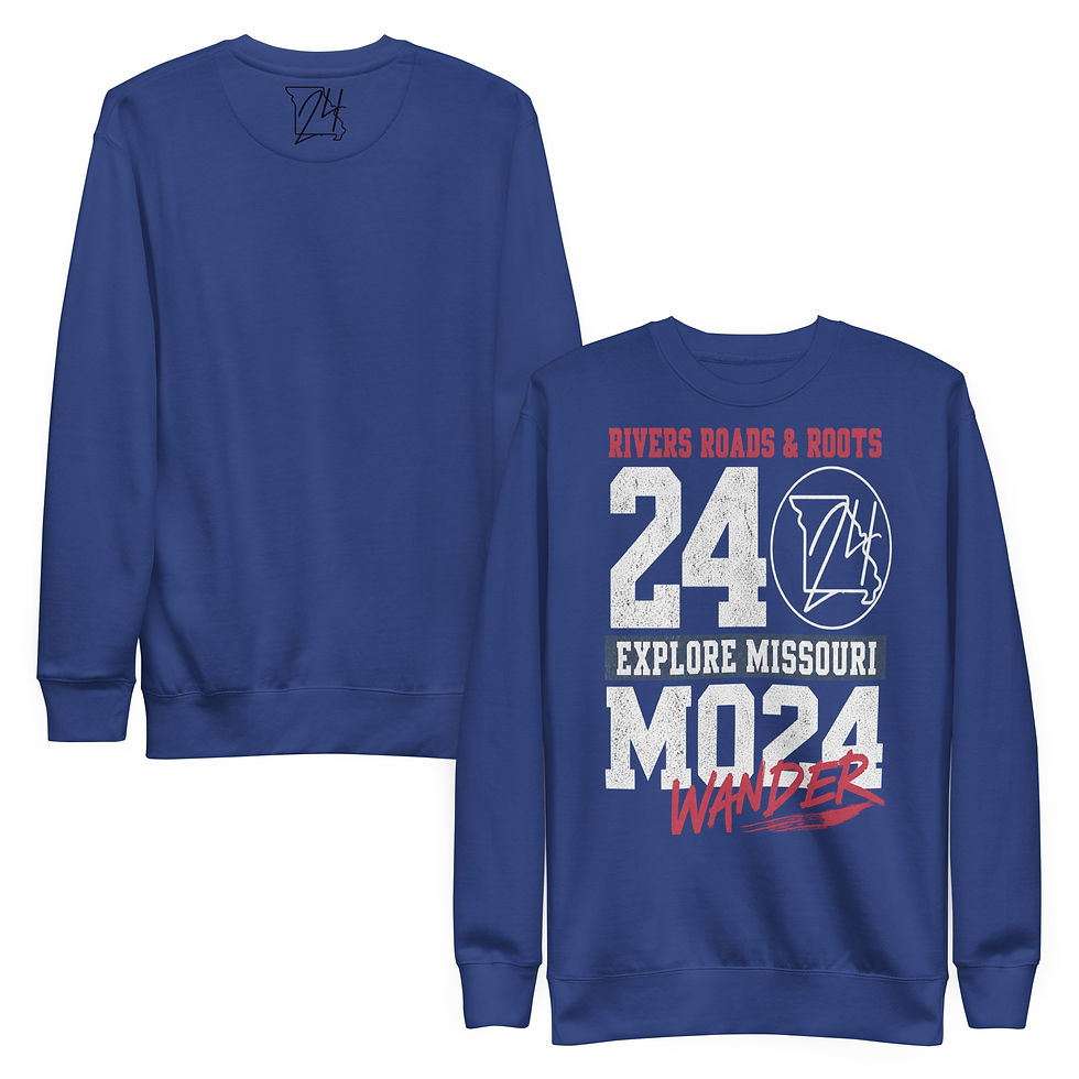 Thumbnail: MO24 Rivers, Roads & Roots – Missouri Wander Crewneck