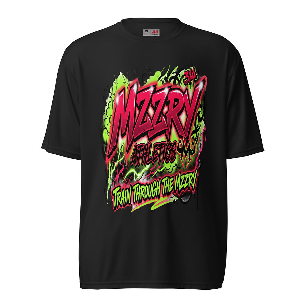 Thumbnail: MZZRY Athletics Neon Graffiti Performance Tee