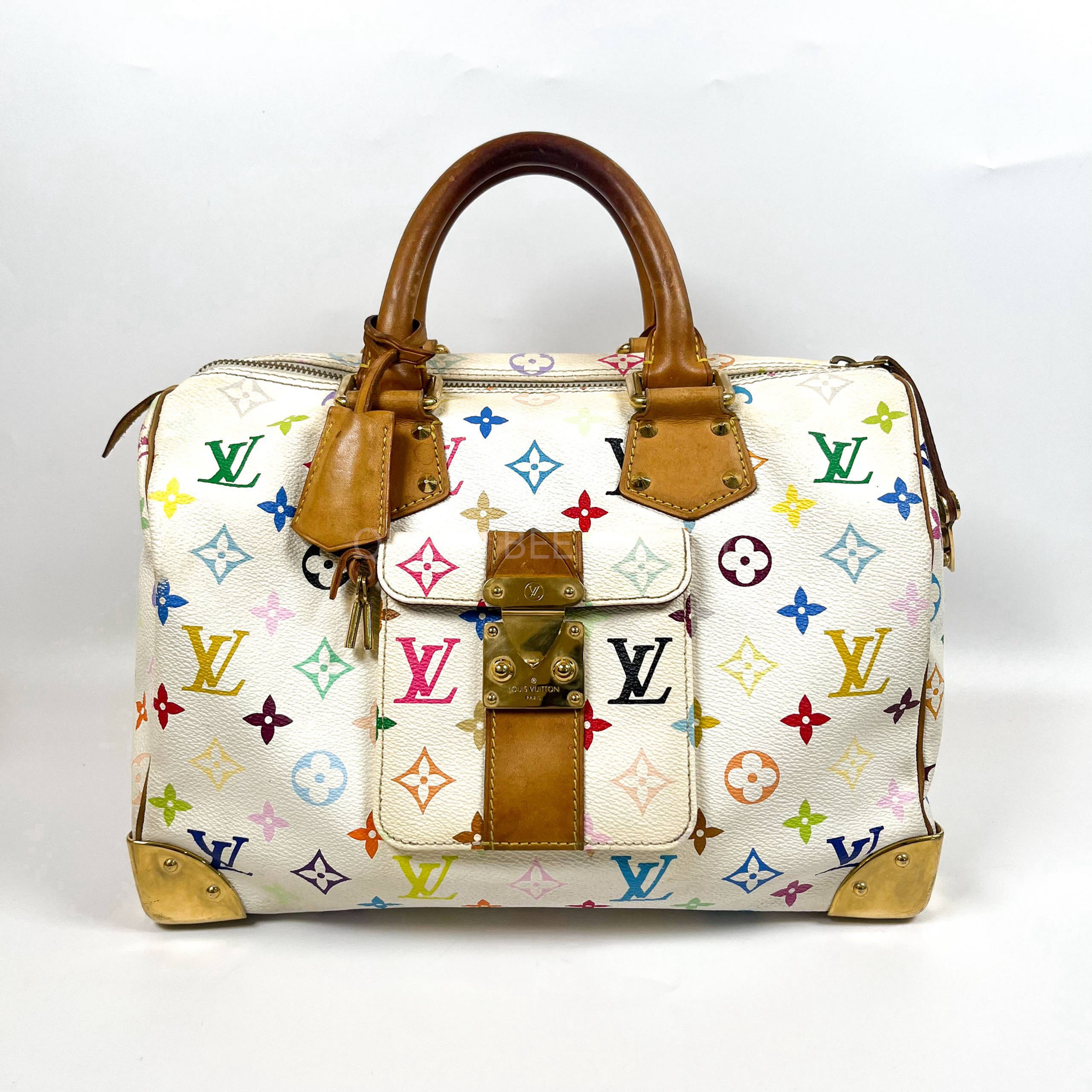 LV Speedy 30 Multicolor White GHW 2004