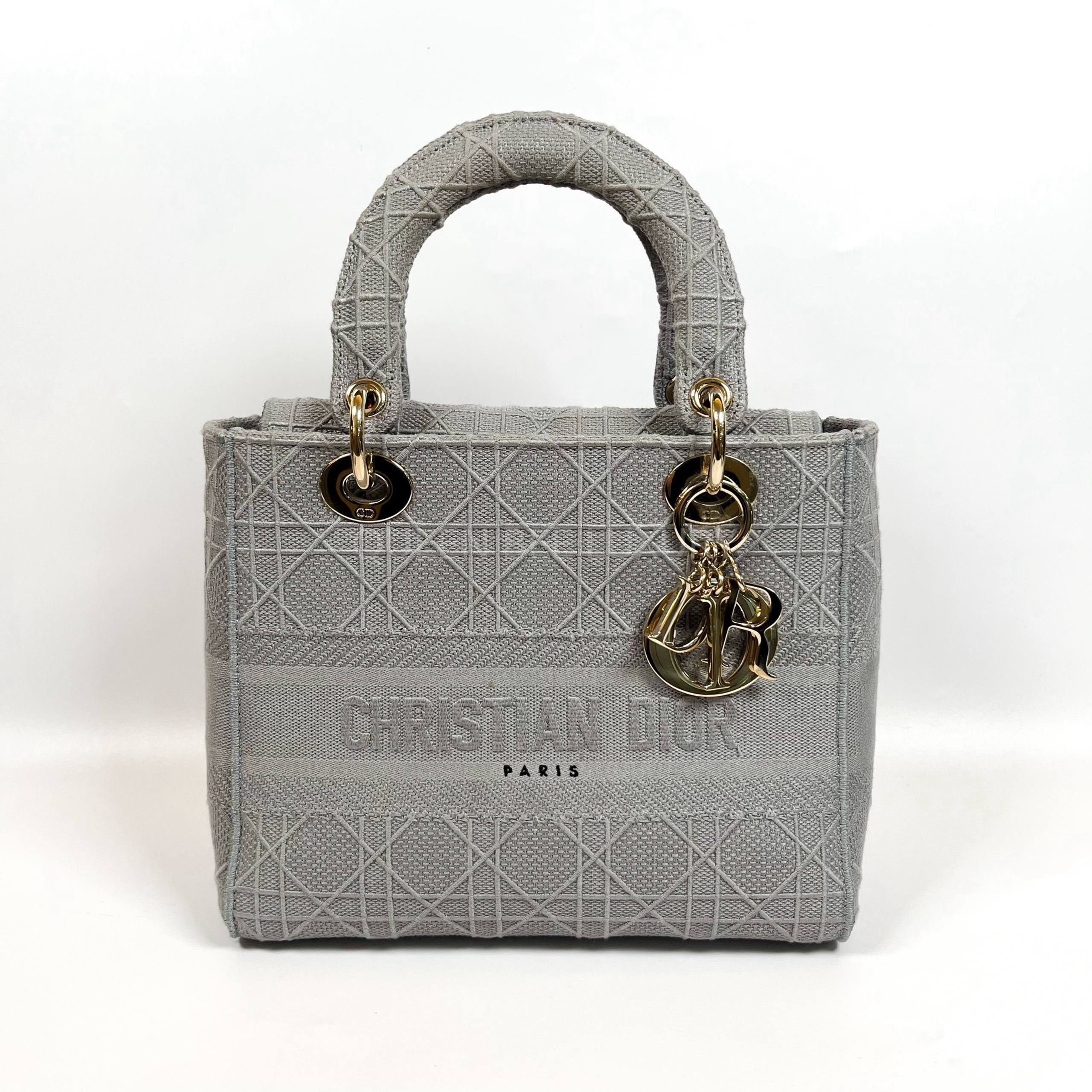 Lady Dior Medium D’Lite Cannage Grey GHW 2020