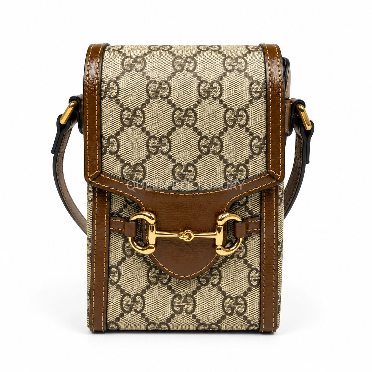 Gucci GG Supreme Horsebit 1995 Mini Phone Bag