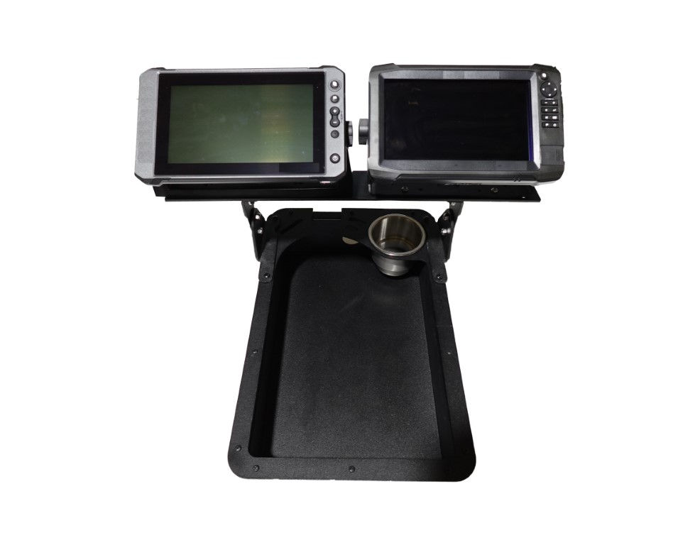 Dual Adjustable Recessed Trolling Motor Tray Graph Mount 9" Or Smaller