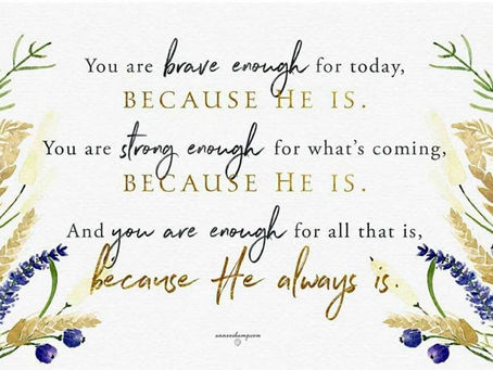 Hello Ladies::
A great reminder of truth for us this week!!