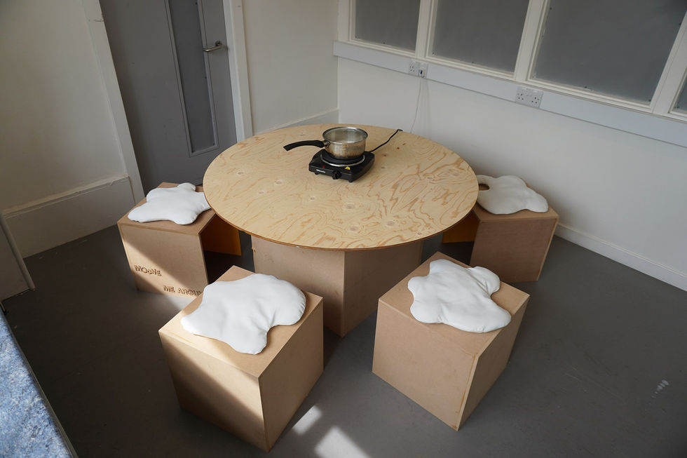 Interior of the sink space during the activity