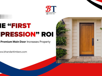 Premium main door in a modern home entrance, highlighting how a premium main door enhances first impressions and property value.