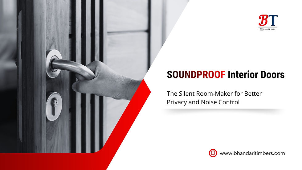 Soundproof interior doors with modern handle design, highlighting privacy and noise control in a contemporary home setting