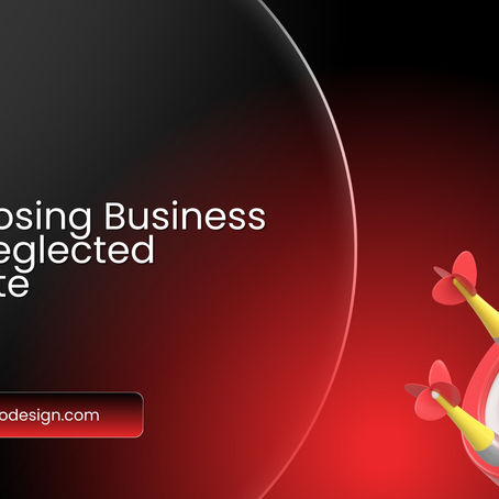 Target with missed darts and bold message "Stop Losing Business to a Neglected Website" highlighting Website Maintenance for Small Business