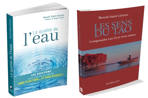 Couvertures des livres de Benoît Saint Girons La qualité de l'eau et Les sens du Tao.