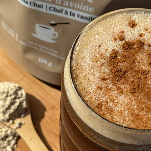 Miniature : LAIT D'AVOINE EN POUDRE À LA VANILLE ET AU CHAI (504 g)