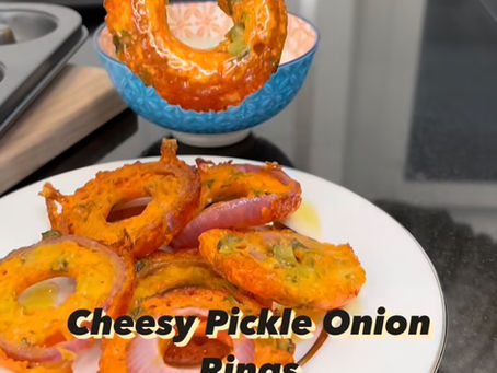 Cheesy Pickle Onion Rings