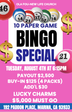 Tuesday 10 Paper Bingo Special