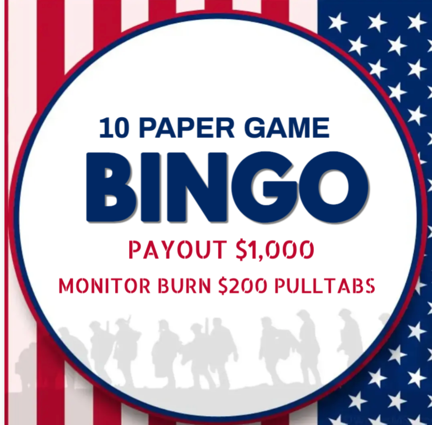 Thursday 10 Paper Game Bingo