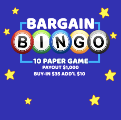 Friday 10 Paper Game Bargain Bingo
