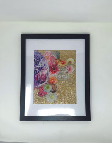 collage glitter mixed media