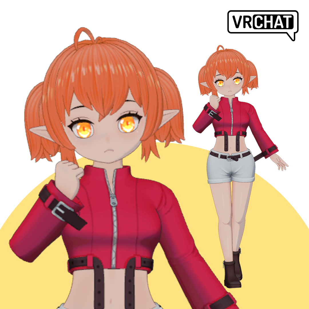 3D VRChat Avatar – Fiery Elf