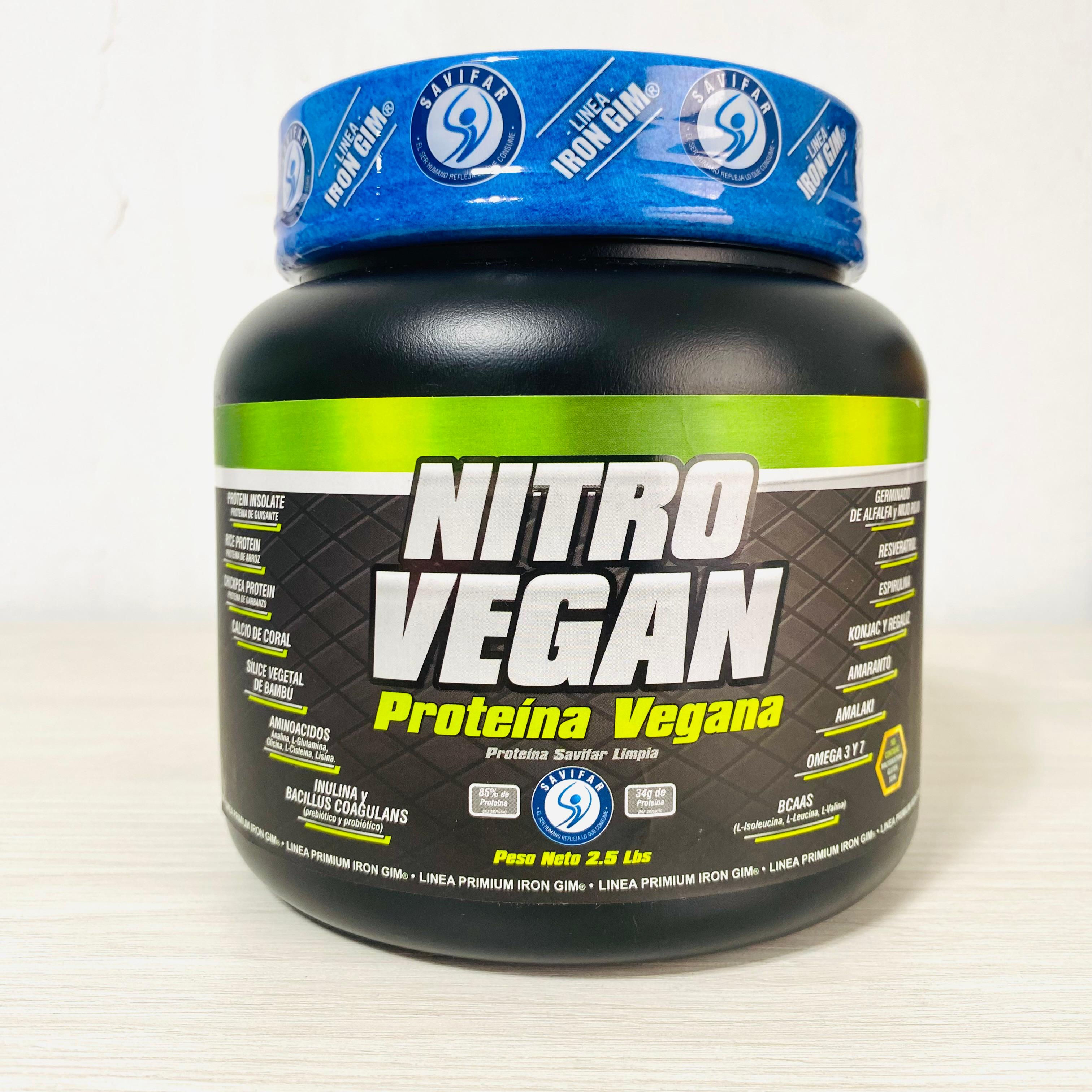 NITRO VEGAN PROTEINA VEGANA TARRO 2.5 Lbs SAVIFAR