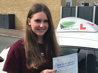 Hannah Leonard passes her car test