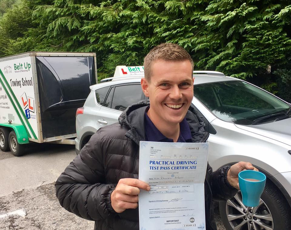 Dan Mott passes car and trailer test with Belt Up School of Motoring