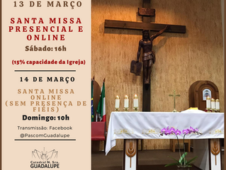 Celebrações no final de semana na Catedral