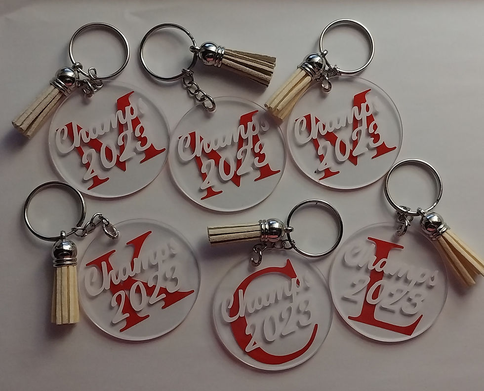 Thumbnail: Personalised Acrylic Keyring - 5cm