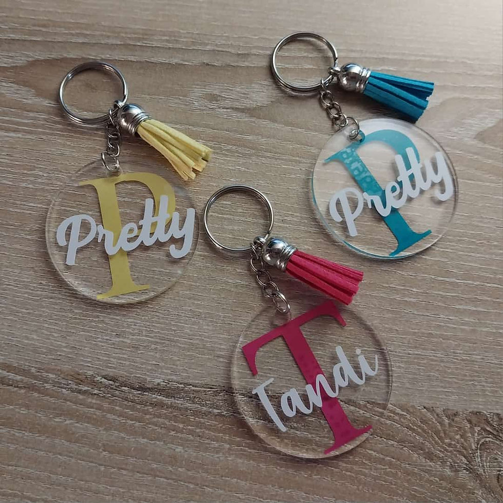 Thumbnail: Personalised Acrylic Keyring - 5cm