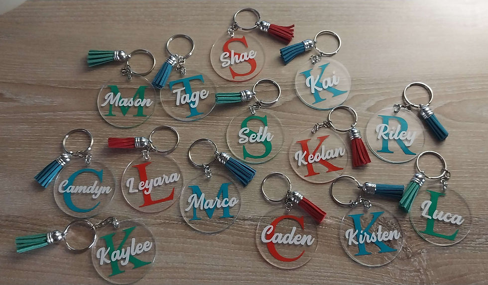 Thumbnail: Personalised Acrylic Keyring - 5cm
