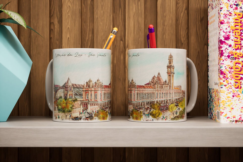 Miniatura: Caneca Personalizada - Estação da Luz - São Paulo