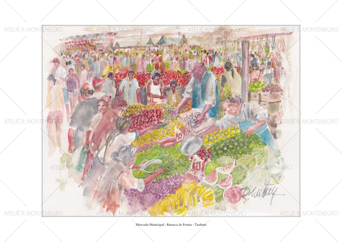 Mercado Municipal - Barraca de Frutas - Taubaté