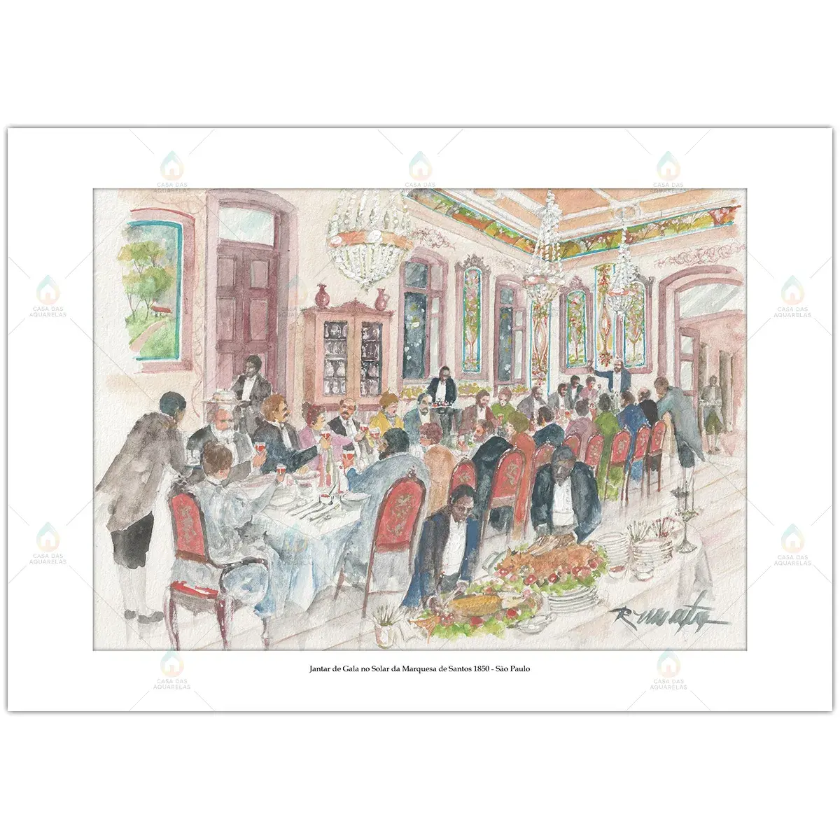 Jantar de Gala no Solar da Marquesa de Santos 1850 - São Paulo