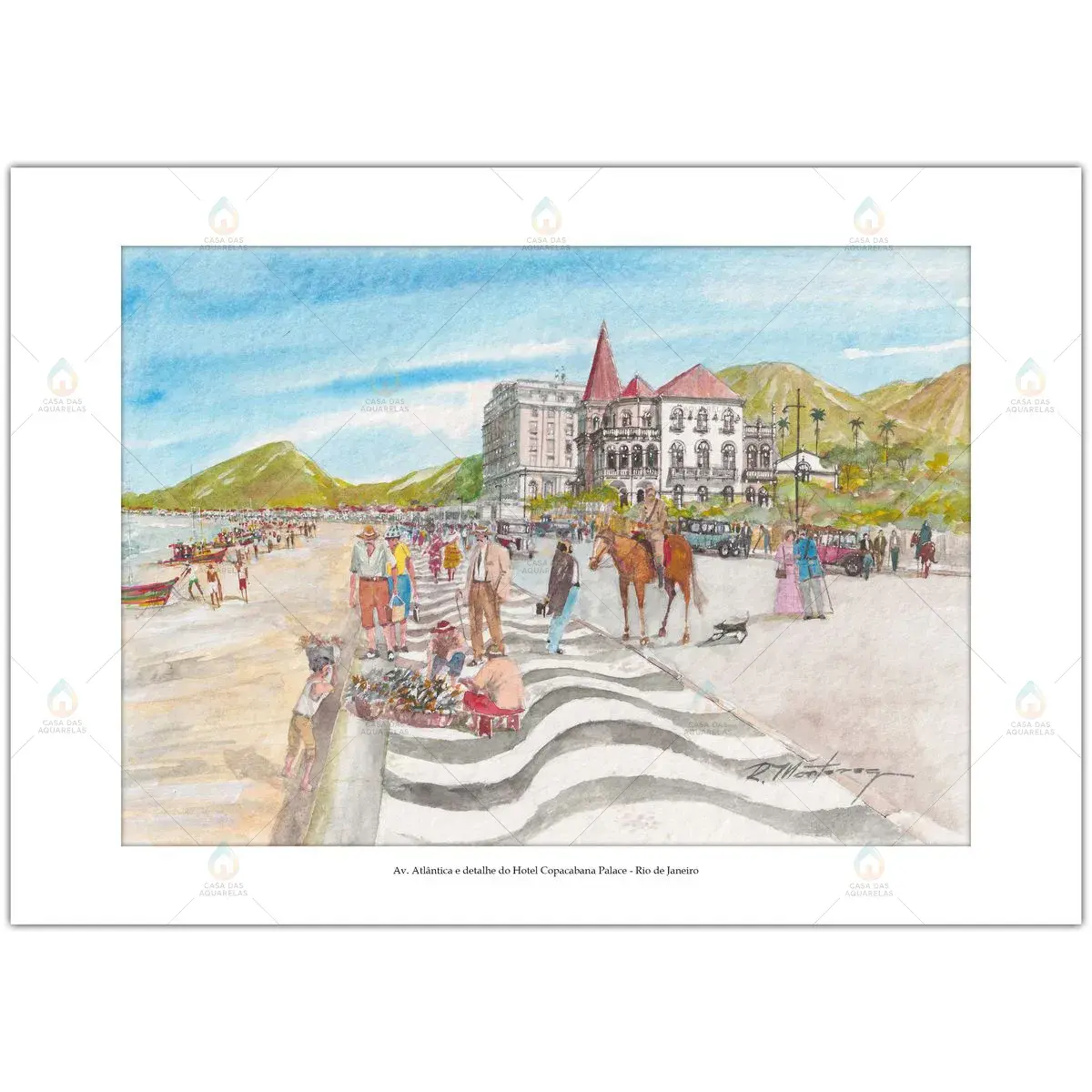 Av. Atlântida e detalhe do Hotel Copacabana Palace - Rio de Janeiro