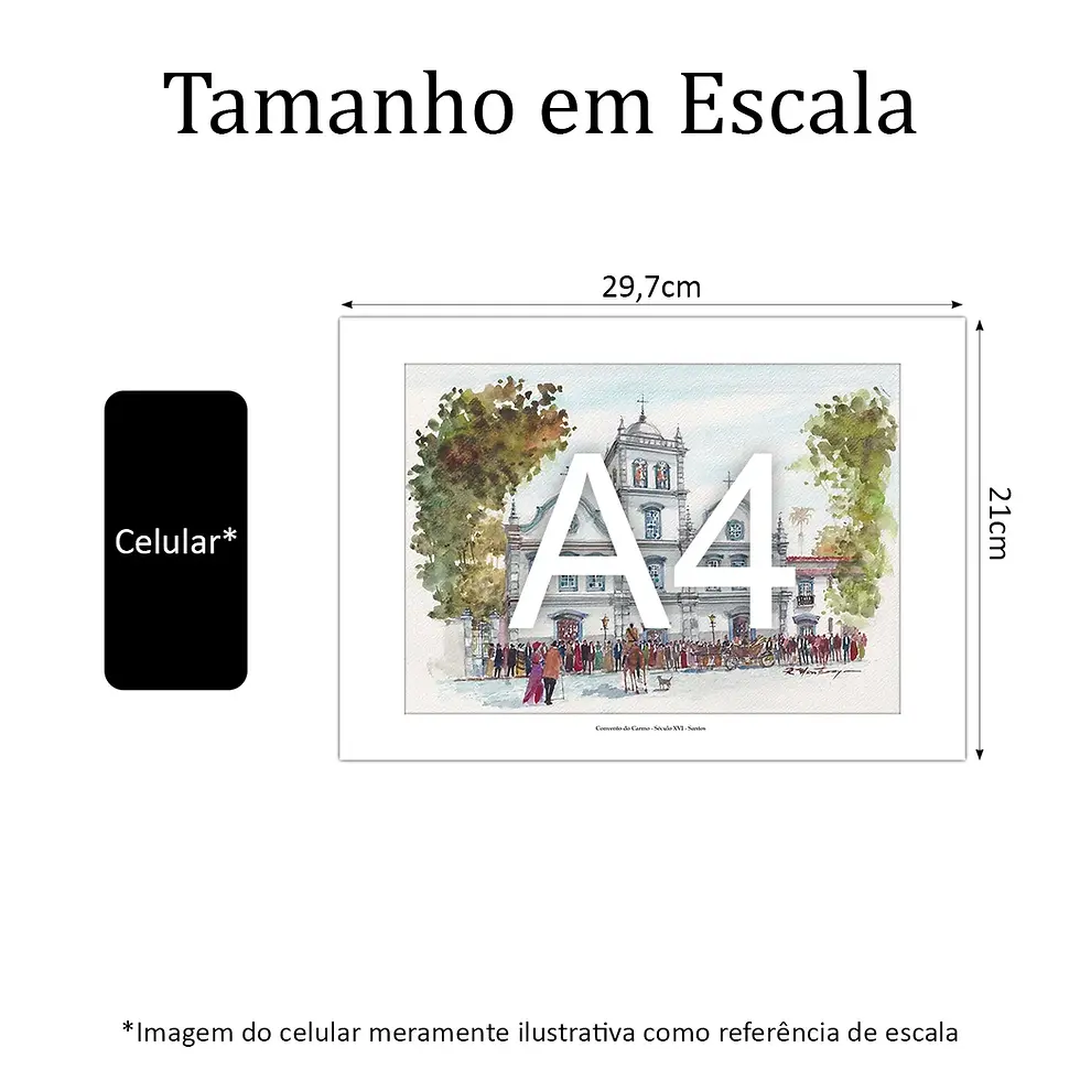 Miniatura: Convento do Carmo - Século XVI - Santos