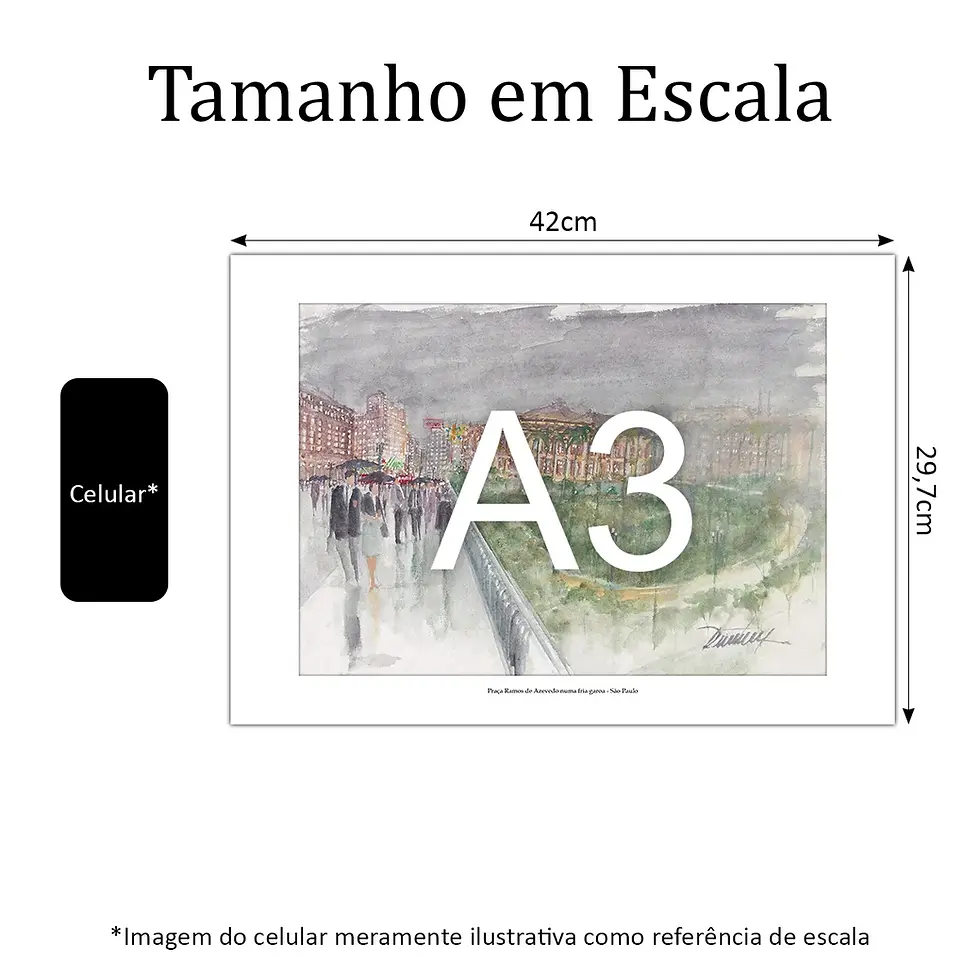 Miniatura: Praça Ramos de Azevedo numa fria garoa - São Paulo