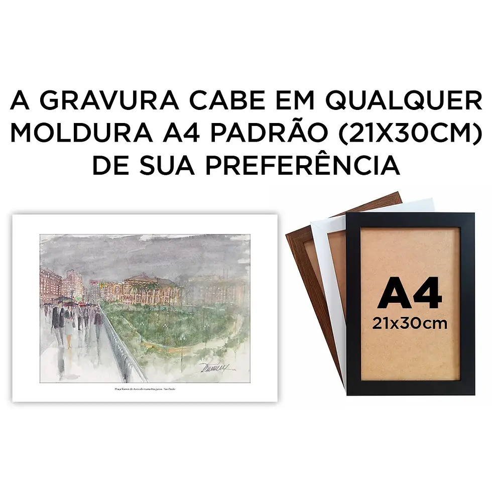 Miniatura: Praça Ramos de Azevedo numa fria garoa - São Paulo