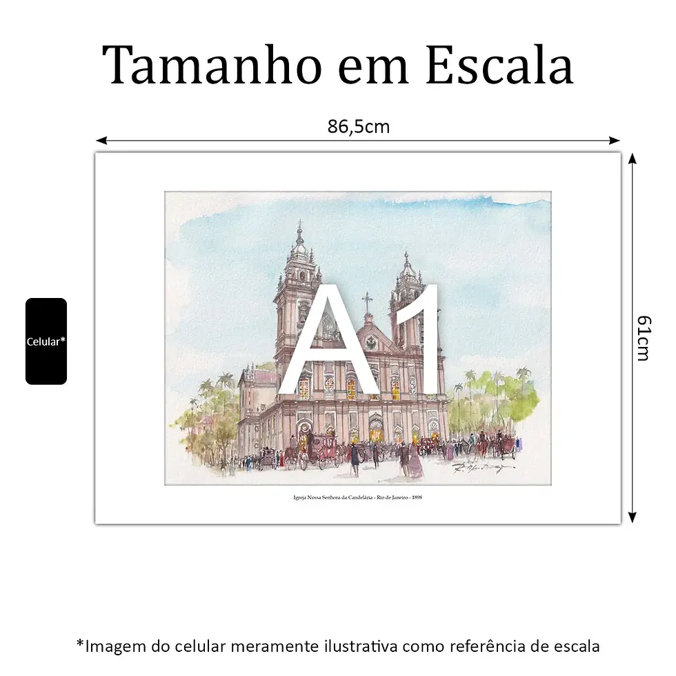 Miniatura: Igreja Nossa Senhora da Candelária - Rio de Janeiro - 1898