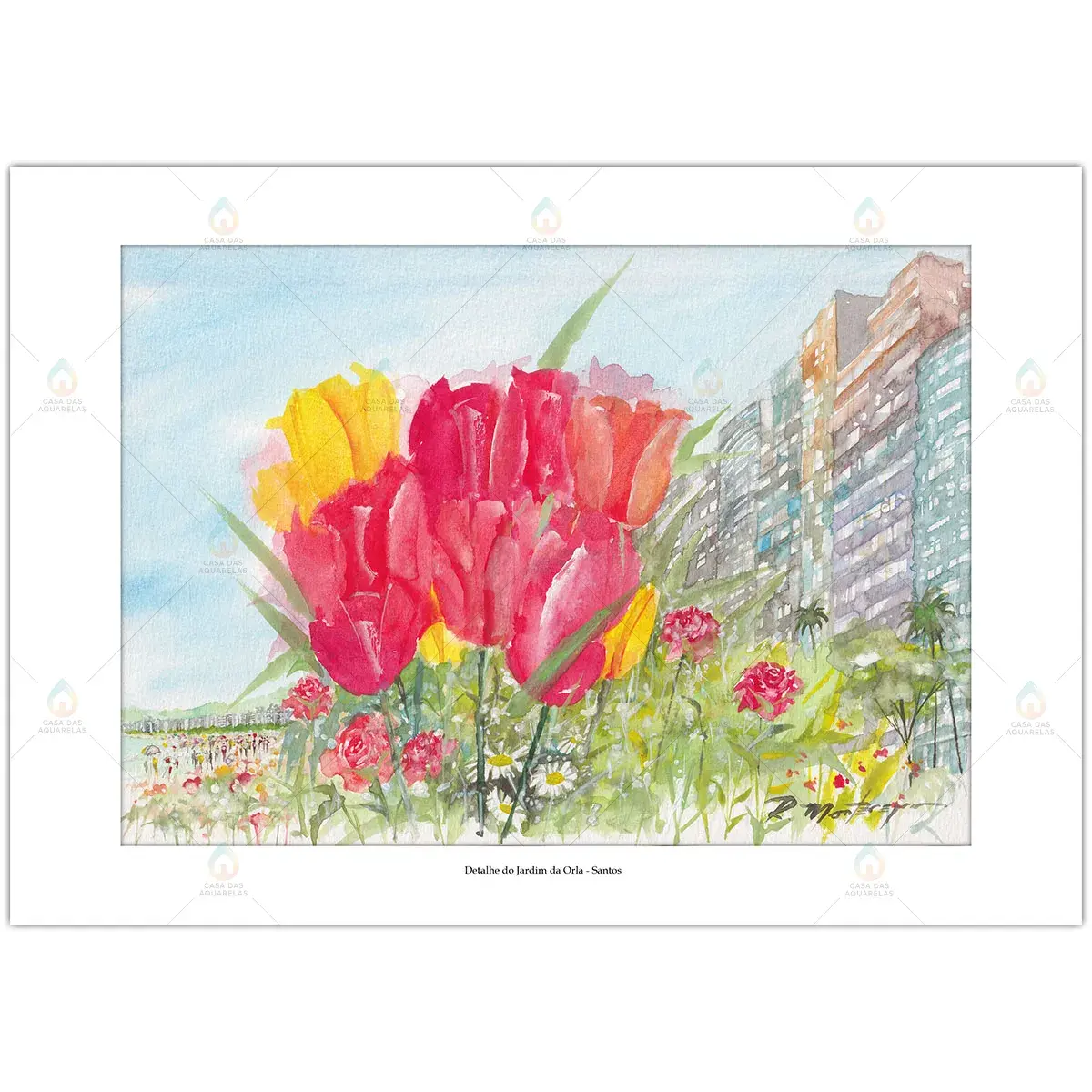 Detalhe do Jardim da Orla - Santos