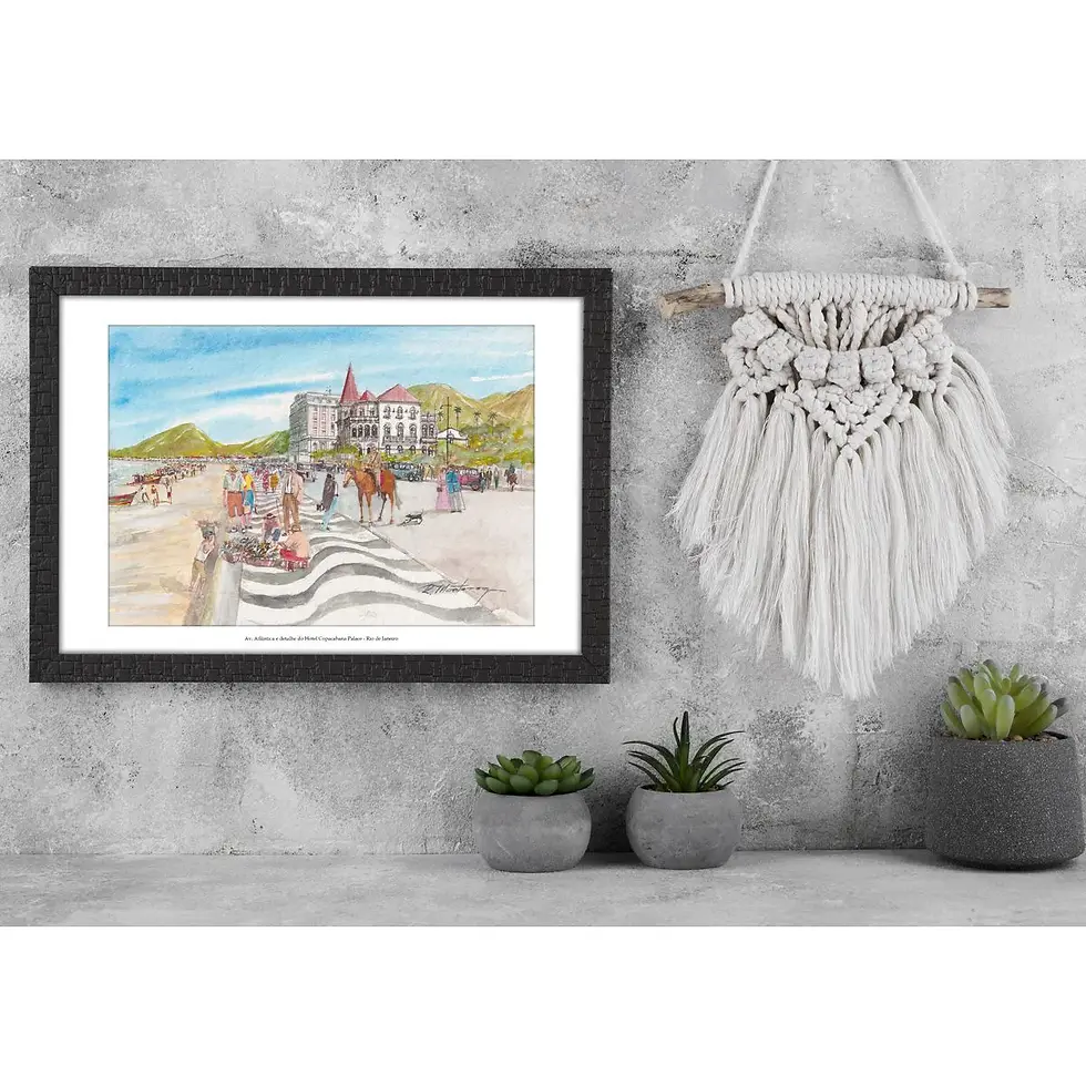 Miniatura: Av. Atlântida e detalhe do Hotel Copacabana Palace - Rio de Janeiro