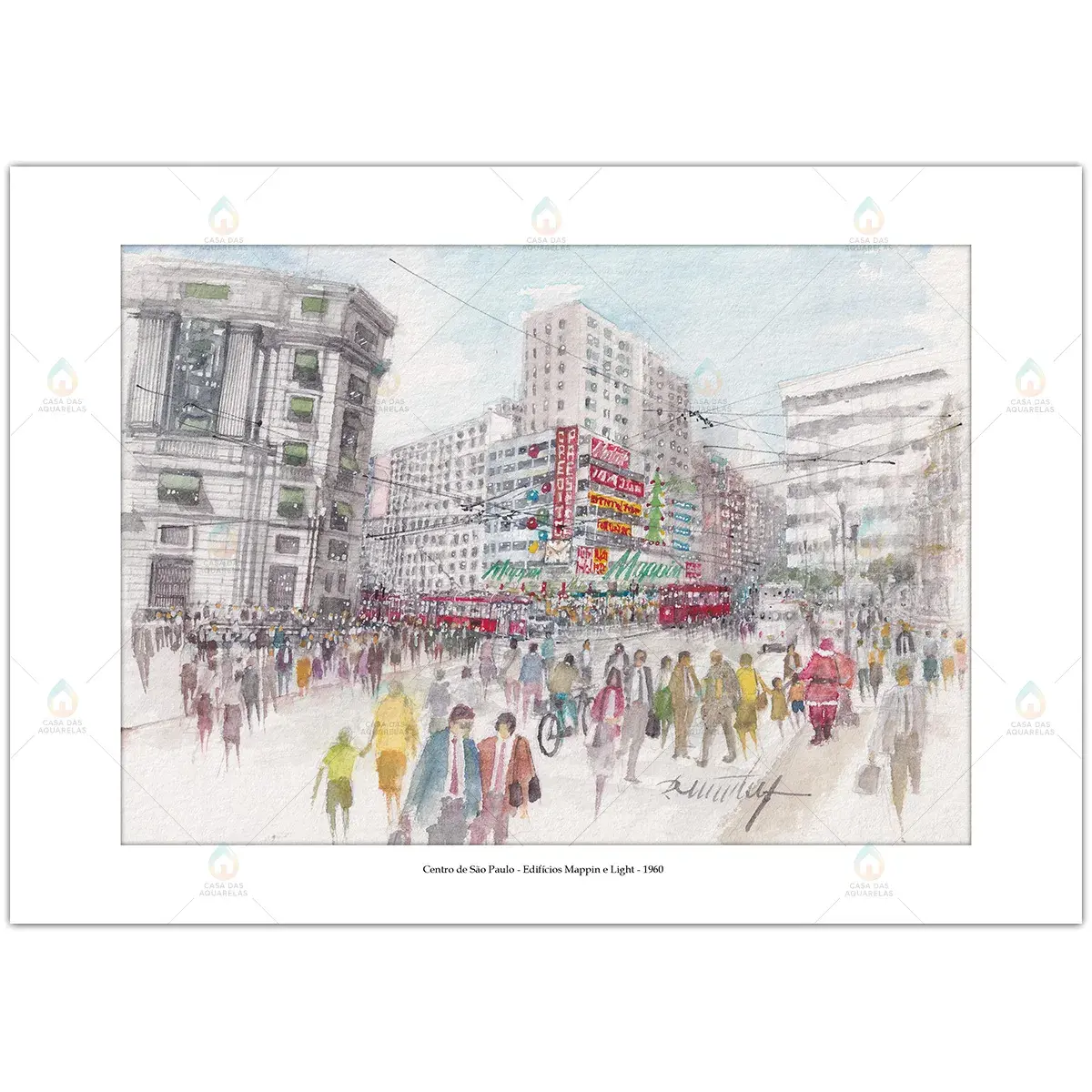 Centro de São Paulo - Edifícios Mappin e Light - 1960