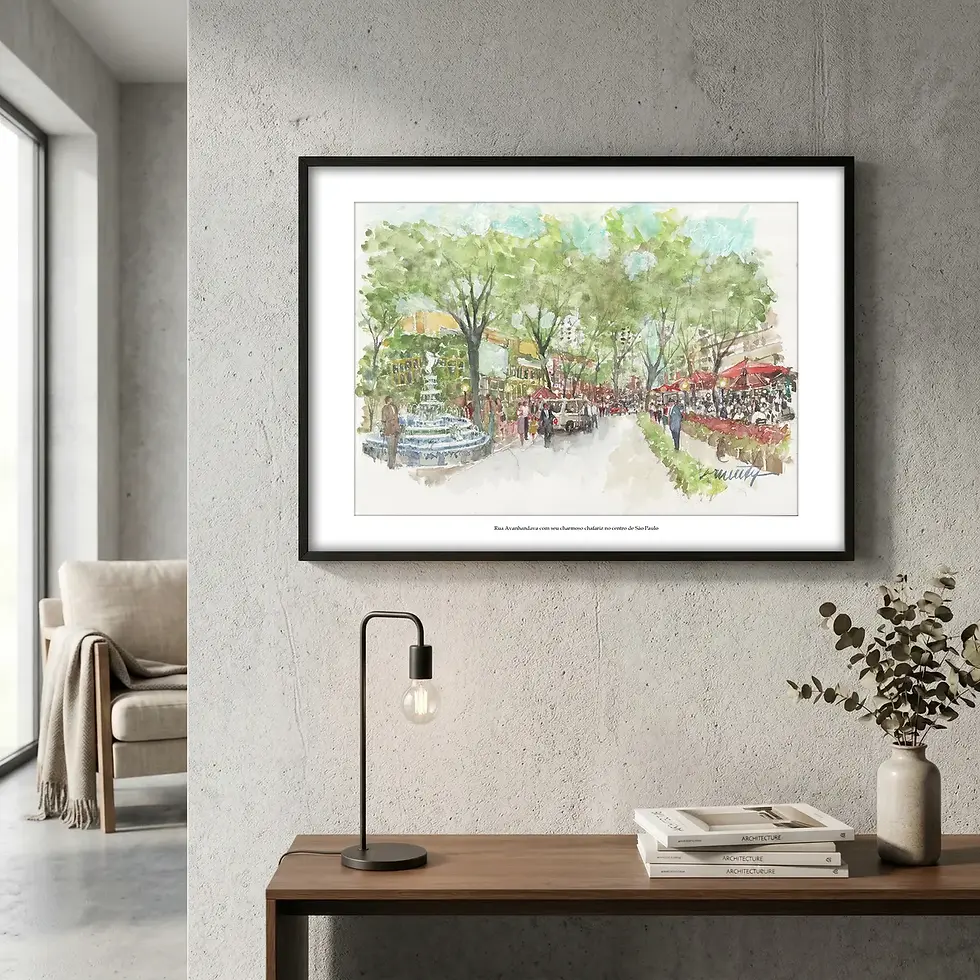 Miniatura: Rua Avanhandava com seu charmoso chafariz no centro de São Paulo