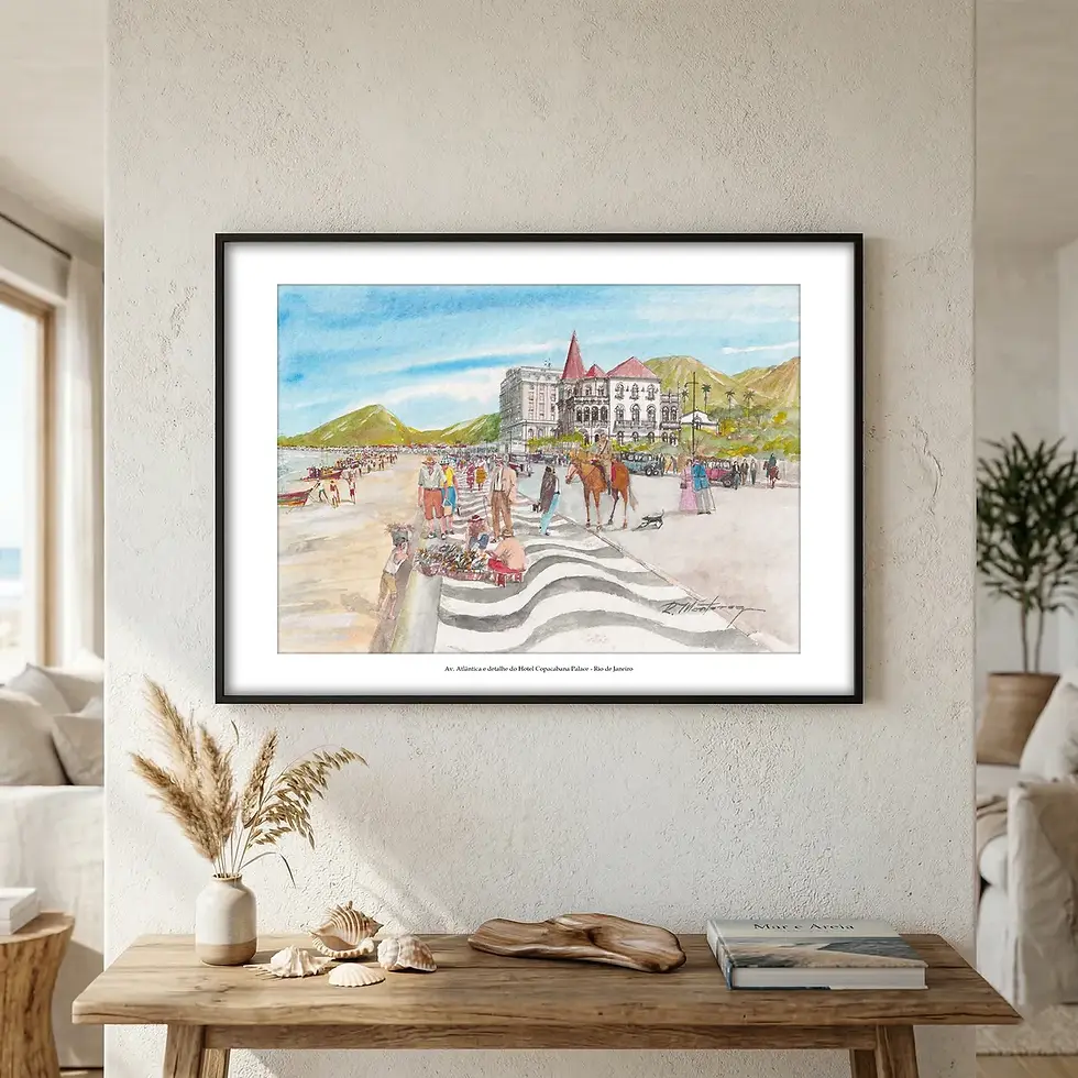 Miniatura: Av. Atlântida e detalhe do Hotel Copacabana Palace - Rio de Janeiro