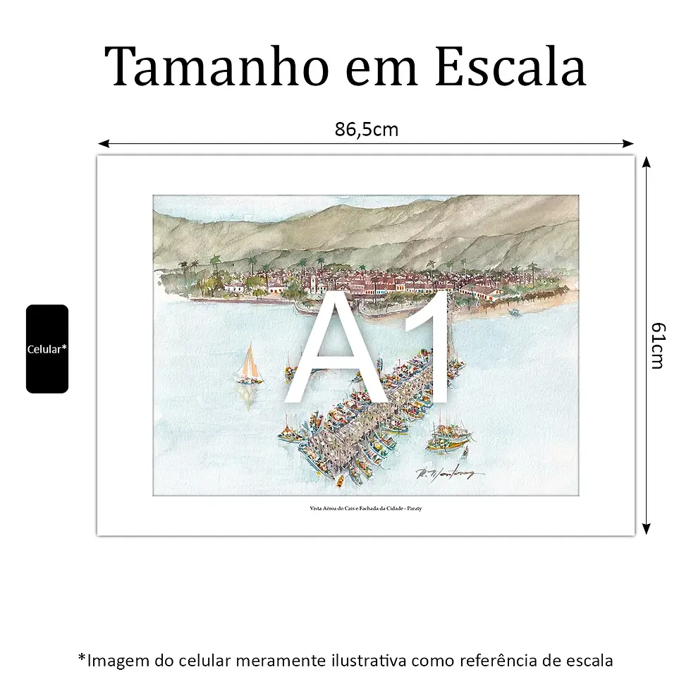 Miniatura: Vista Aérea do Cais e Fachada da Cidade - Paraty