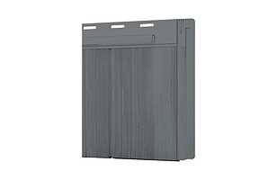 Dark grey siding material siding, vertical texture on a white background