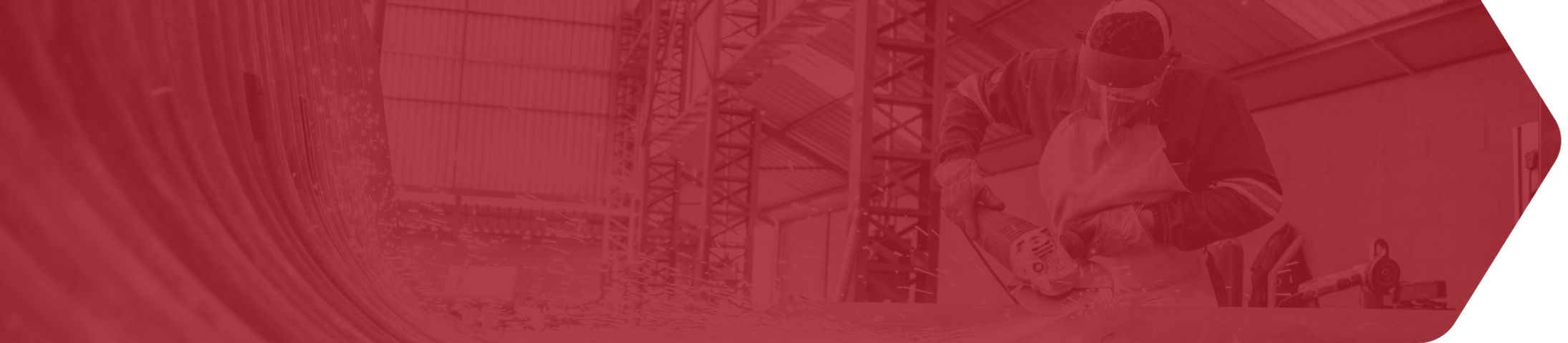 Blurred industrial worker under red filter