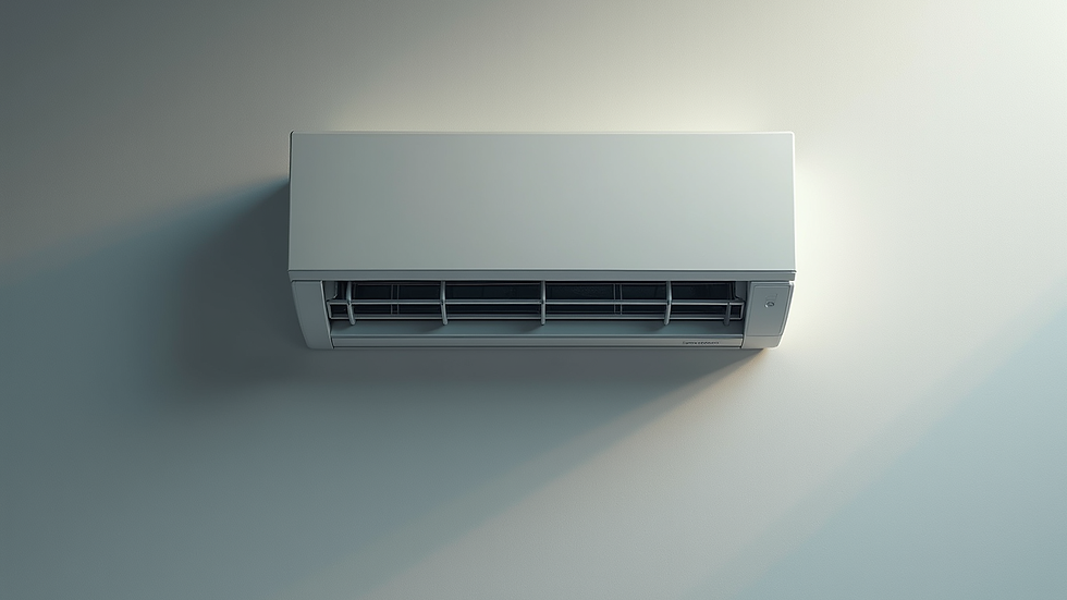 Eye-level view of a 1.5-ton air conditioner unit installed on a wall