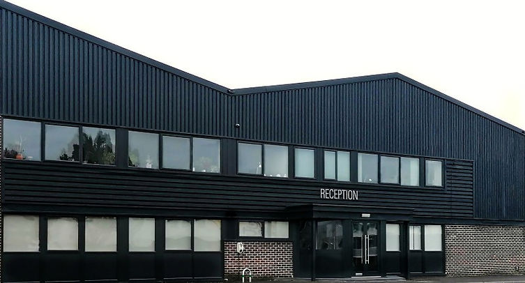 Commercial glazing and entrance doors installed by Admiral Windows on a business premises
