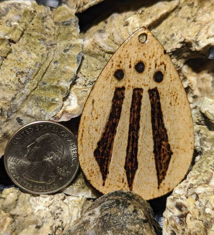 Thumbnail: Handmade Wood Engraved Awen Amulet— Celtic Inspiration • Balance • Intuition
