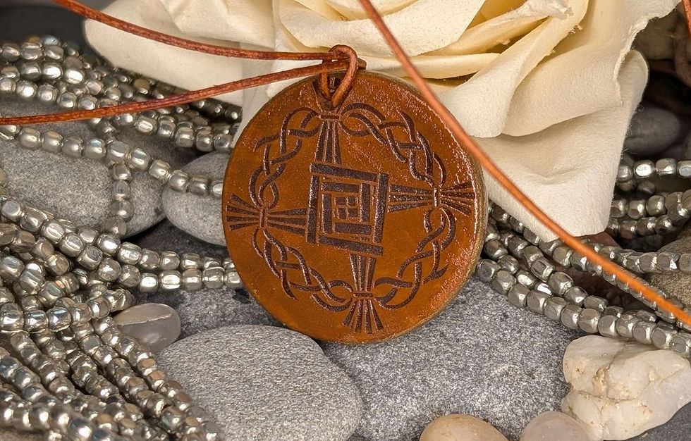 Thumbnail: Handmade Brigid’s Cross Amulet — Gold Leaf Celtic Talisman