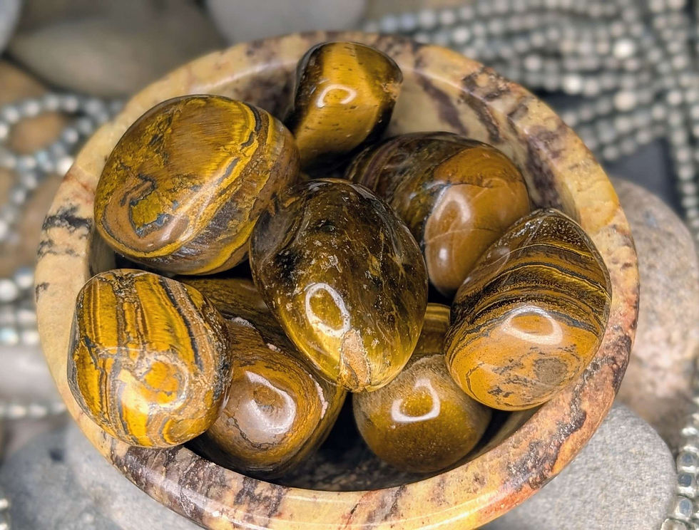 Thumbnail: Tiger's Eye 5 oz Stone of, Protection, Courage, Grounded Determination