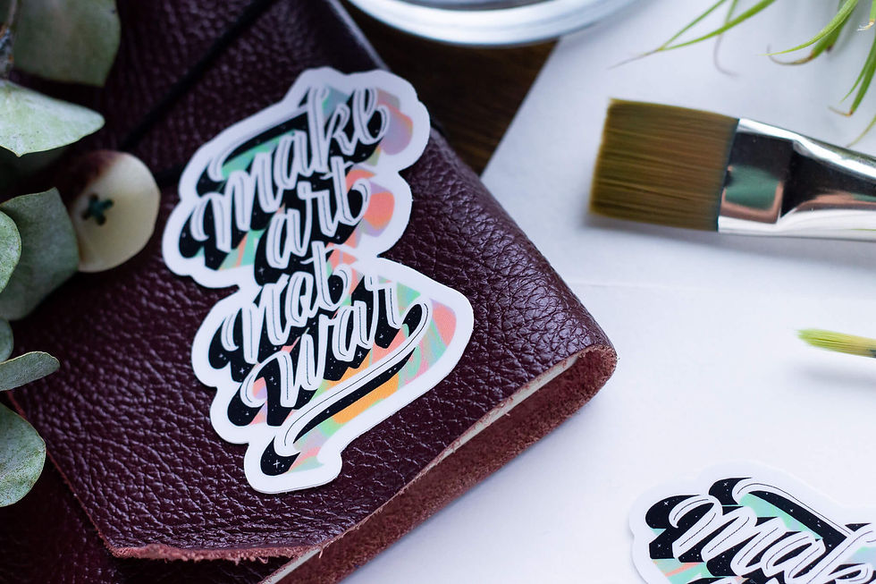Thumbnail: Make Art Not War Vinyl Sticker