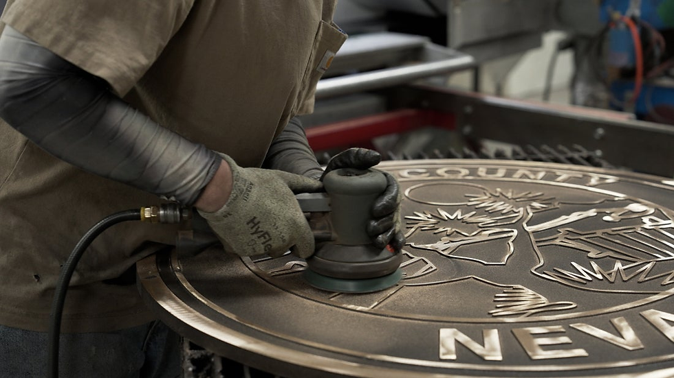 fabrication of cast aluminum plaque