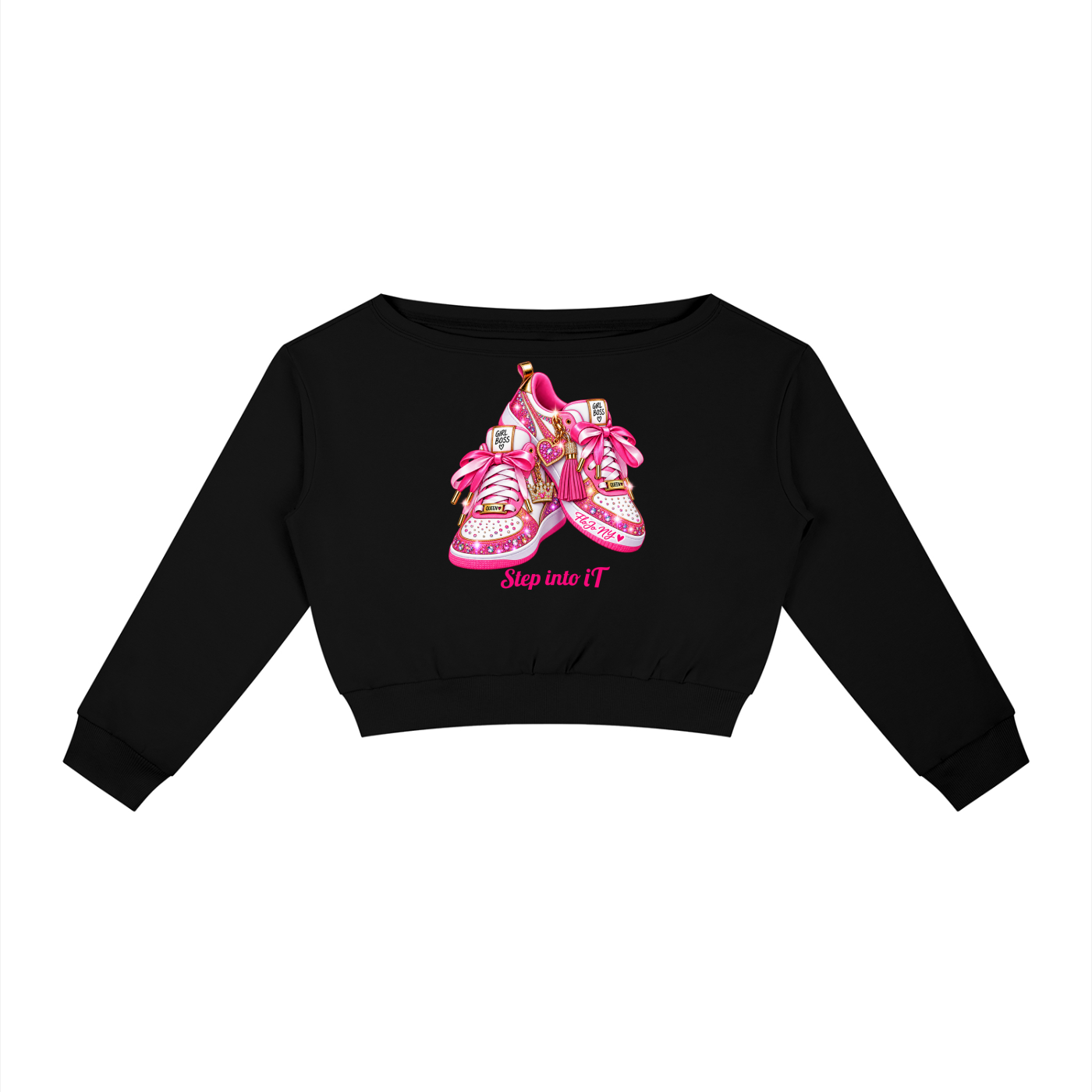 Step Into iT - Women's Off-Shoulder Sweatshirt